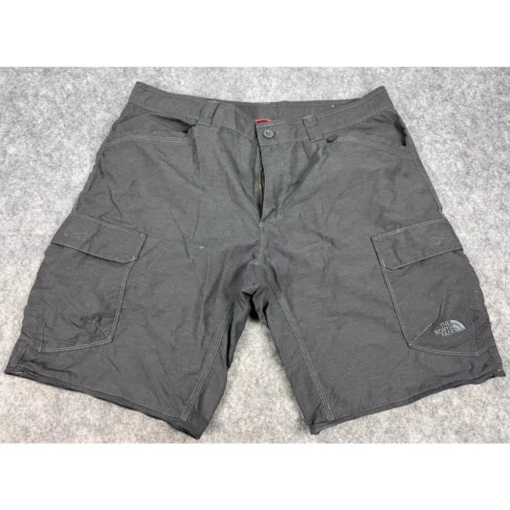 The North Face Mens Convertible Hiking Cargo Pants Grey Large Short 36